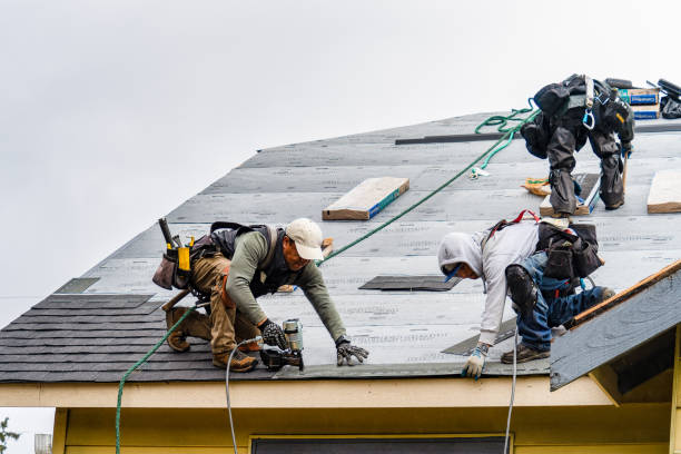 Professional Gutter Installation technician working in Mehoopany, PA